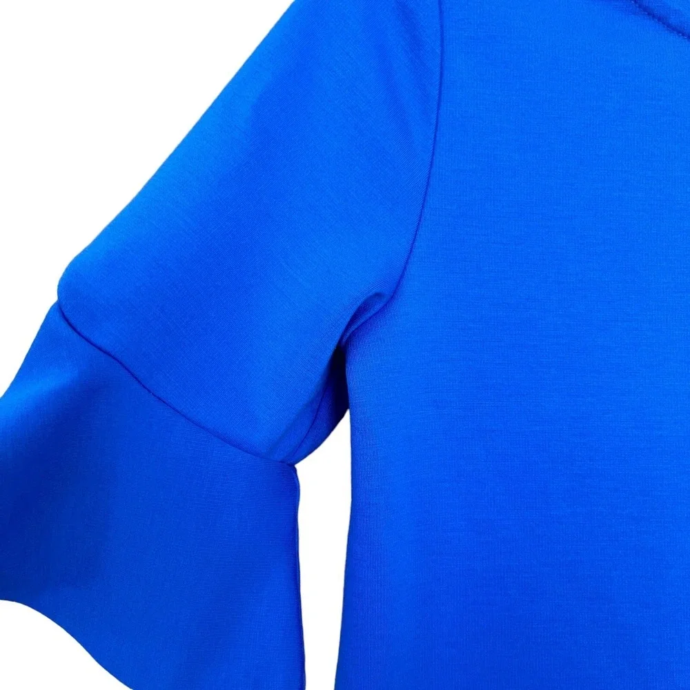 Polo Ralph Lauren Dress Girls Size 12 Blue Short Sleeve Ruffle Hem Casual